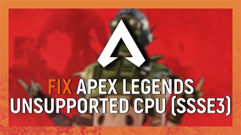 unsupported cpu apex legends